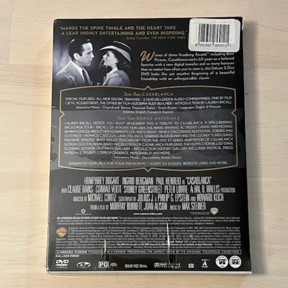 BRAND NEW SEALED Casblanca DVD Classic Movies | Humphrey Bogart | Ingrid Bergman - Picture 2 of 3